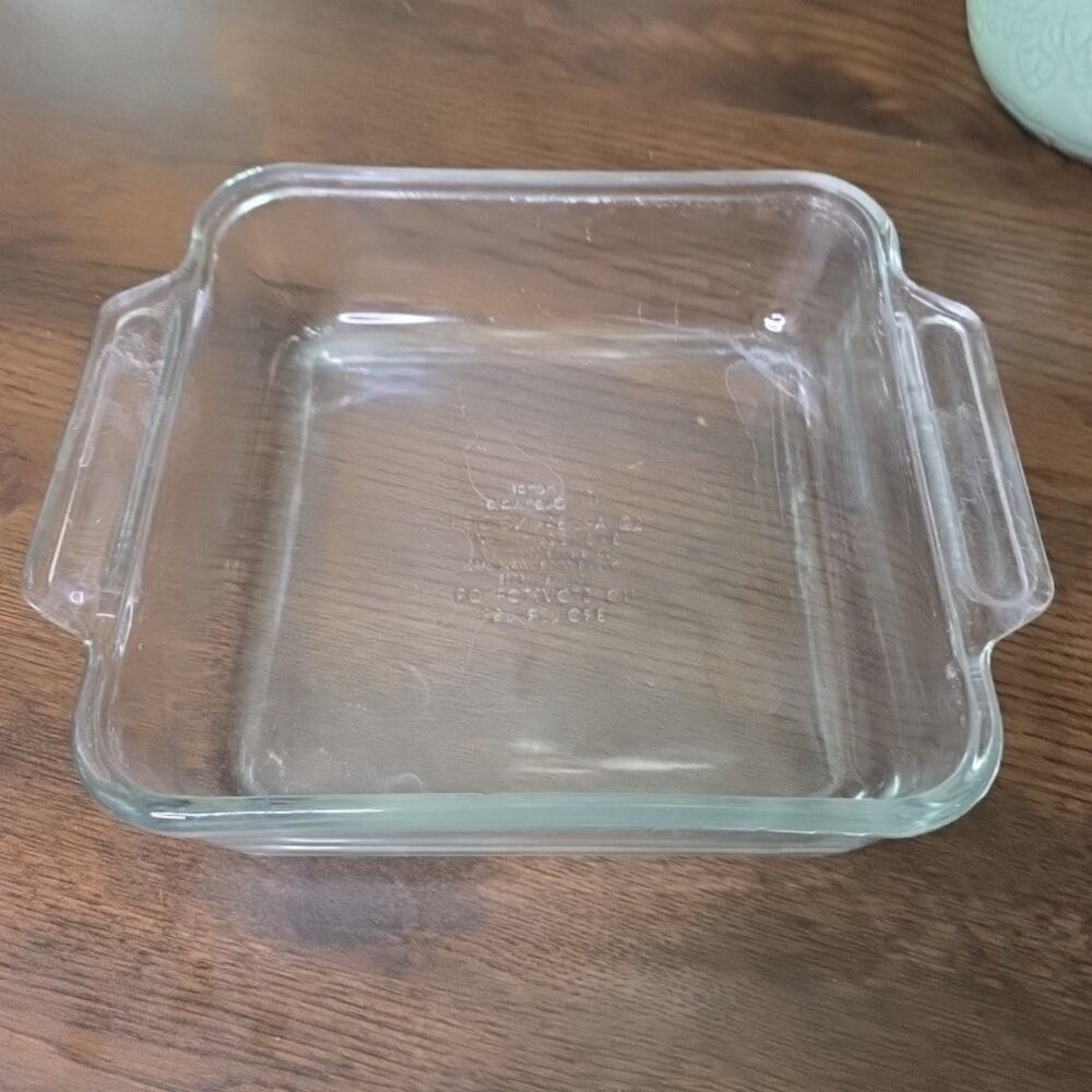 Vintage Anchor Ovenware Square Baking Dish‎ 8x8 Amber Glass